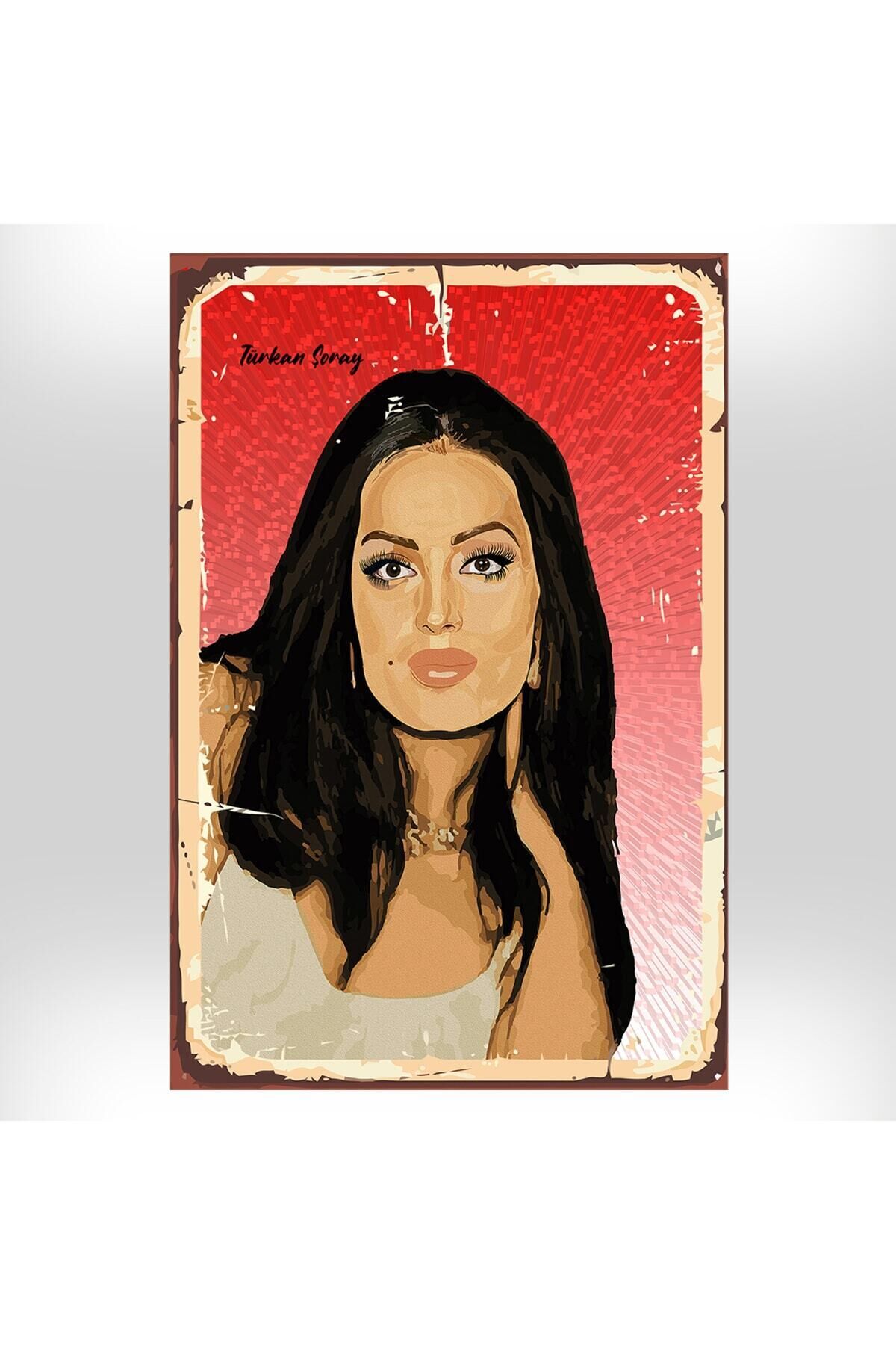 Türkan Şoray Tasarımlı 20x30 Cm Retro Ahşap Tablo