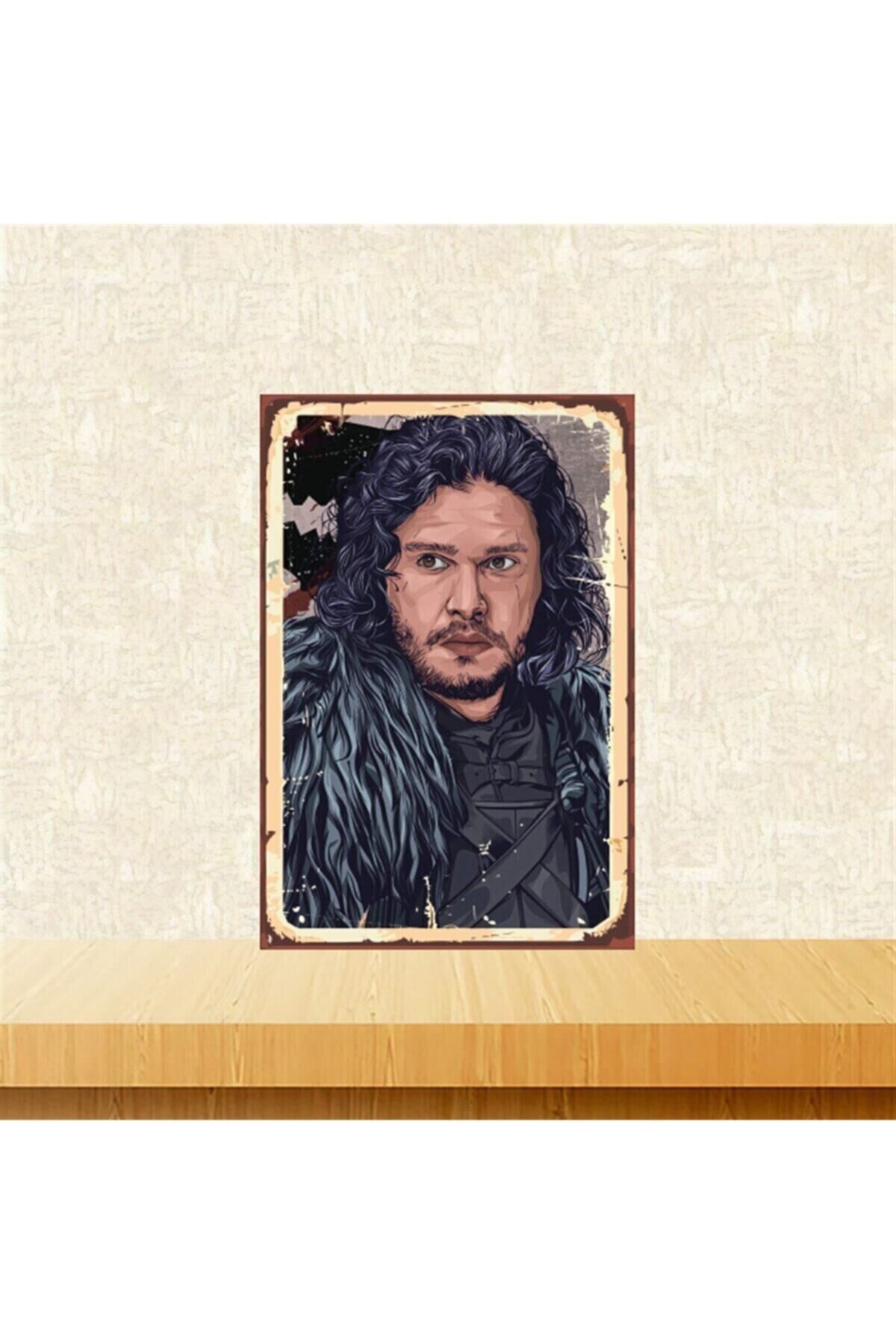 Jon Snow 20-30 Cm Retro Ahşap Tablo Tkfx4999