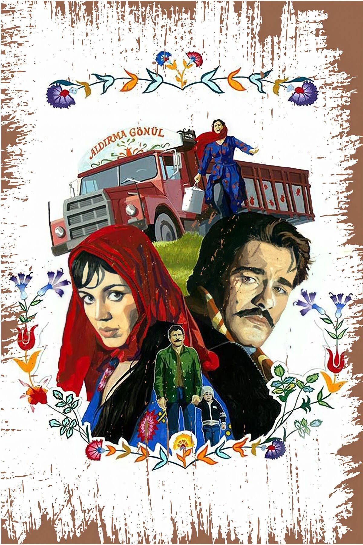 Yeşilçam Temalı Retro Ahşap Poster