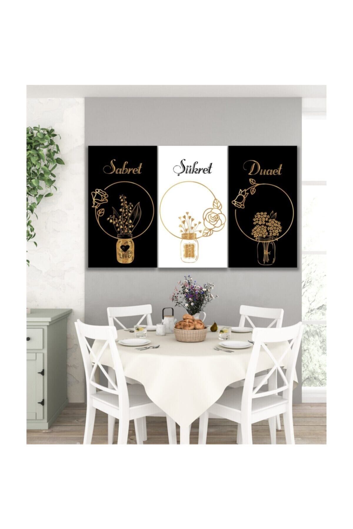 Hediyelik,dekoratif- Kitchen Art Mutfak Seti 3 Parça Mdf Tablo
