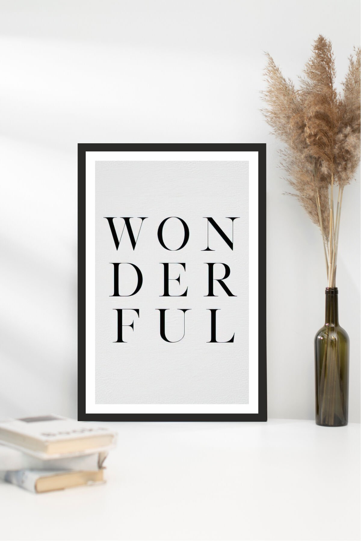 motto yazılı çerçeve görünümlü mdf tablo