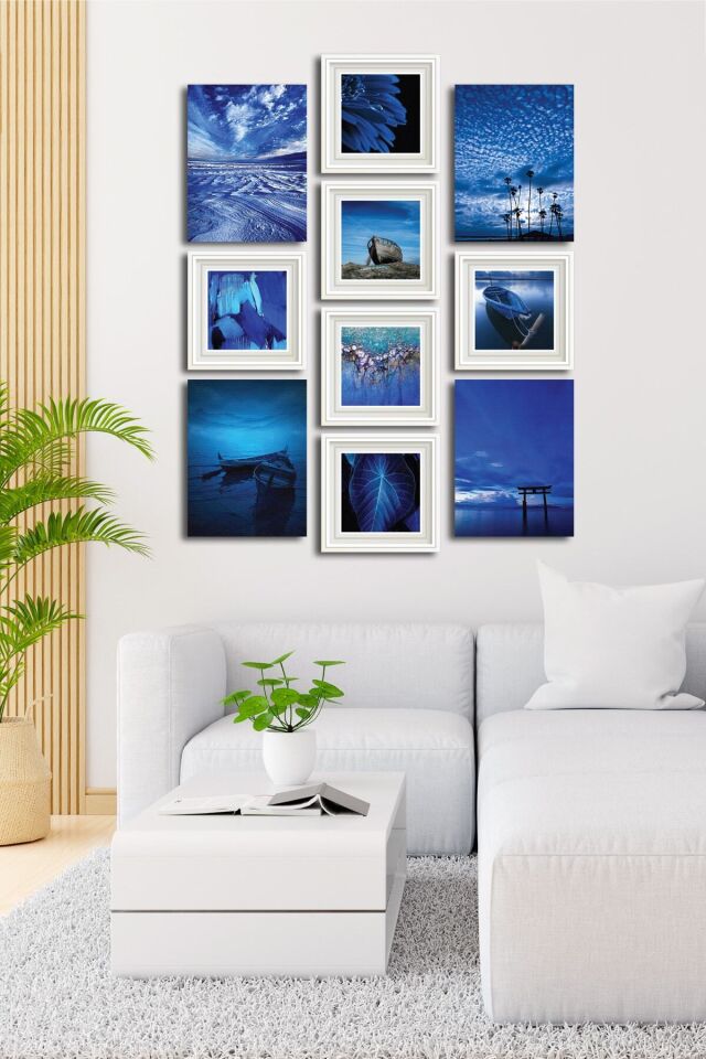 10 Parçalı Çerçeve Görünümlü Mdf Tablo Seti Flm182