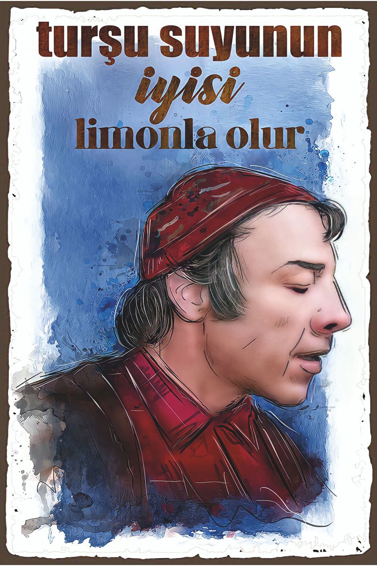 Yeşilçam Temalı Retro Ahşap Poster