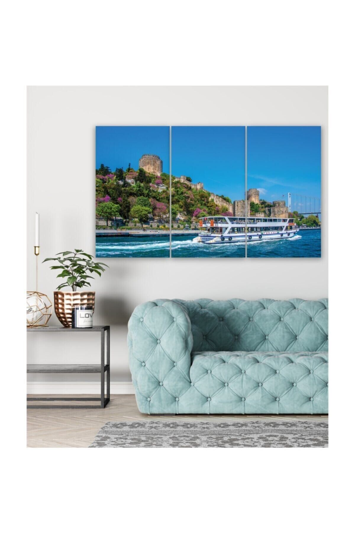 Hediyelik,dekoratif- Istanbul Boğazı 3 Parça Mdf Tablo