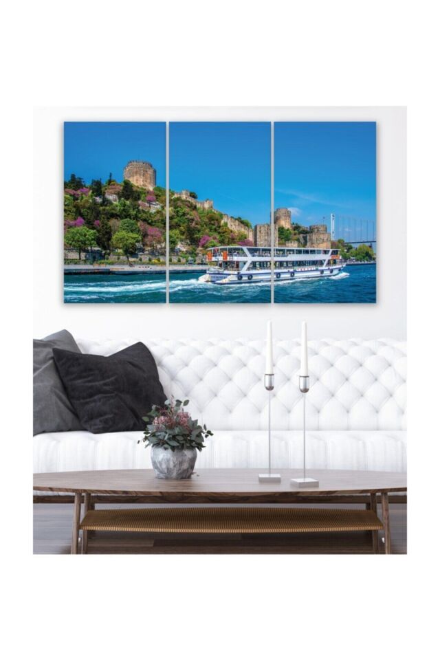 Hediyelik,dekoratif- Istanbul Boğazı 3 Parça Mdf Tablo