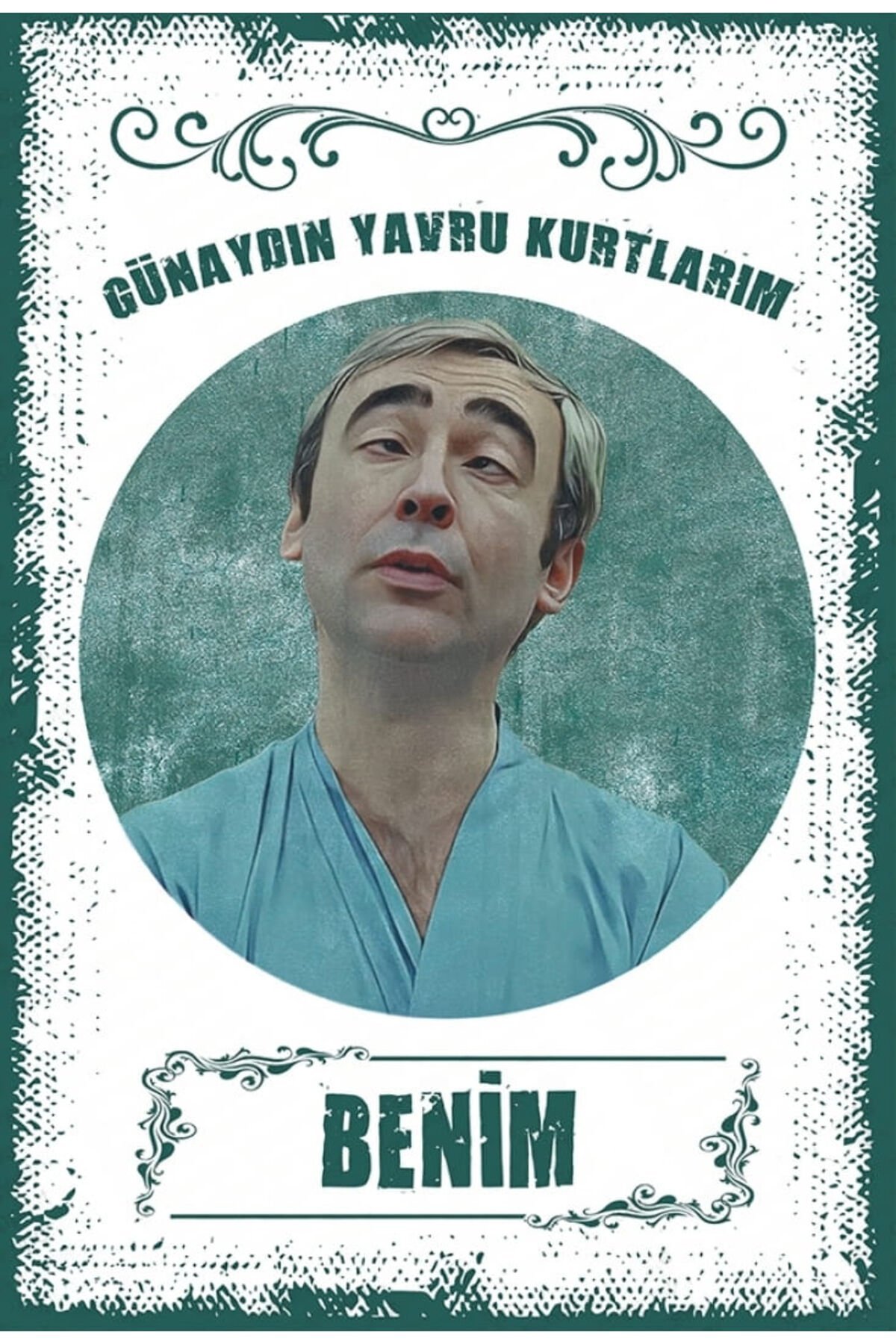 Yeşilçam Temalı Retro Ahşap Poster