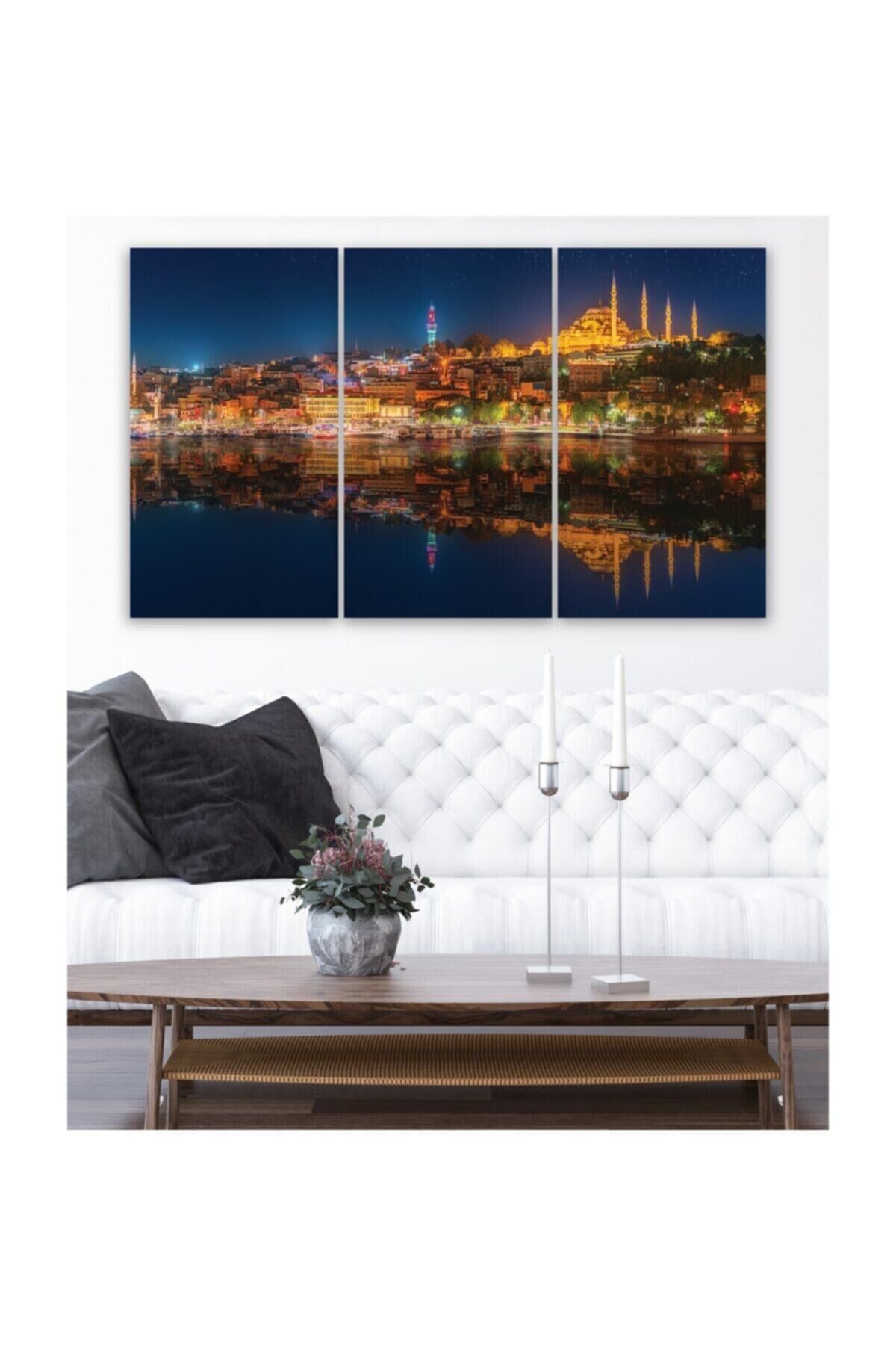 Hediyelik,dekoratif- Istanbul Manzarası 3 Parça Mdf Tablo 2