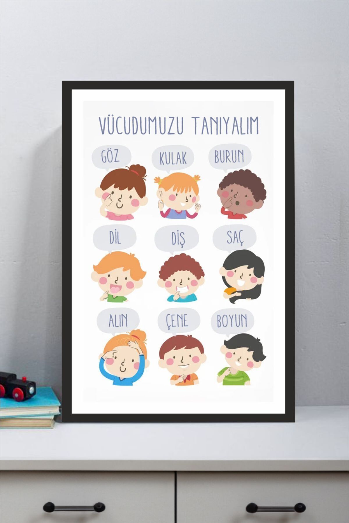 Çocuk Odası Tasarımlı Çerçeve Görünümlü Mdf Tablo