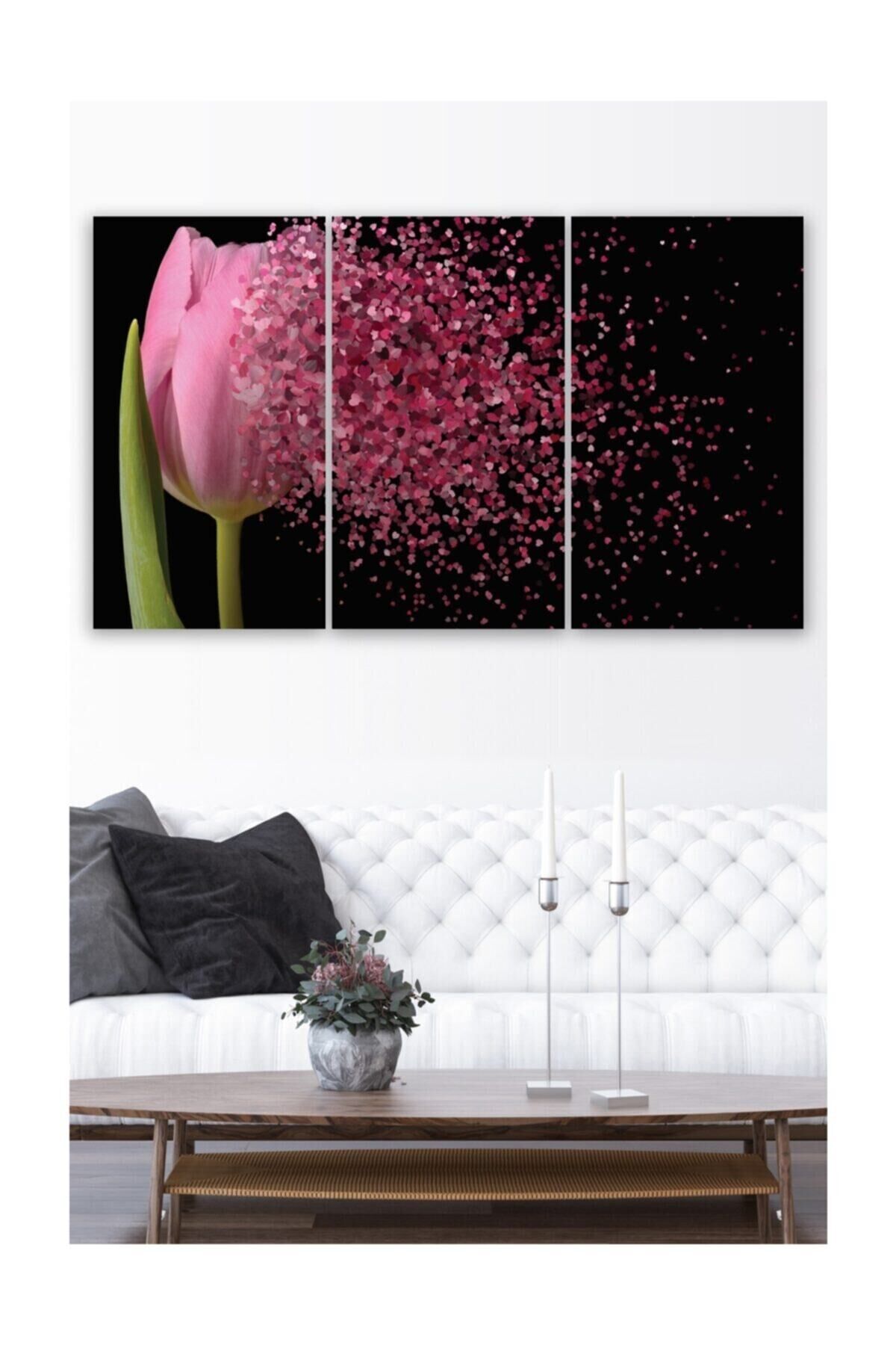 Hediyelik,dekoratif- Lale 3 Parça Mdf Tablo