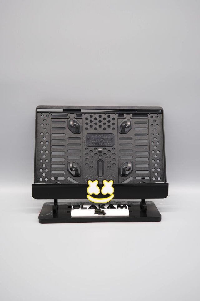 NEON YÜZ 3D KABARTMALI PLEKSİ SARI MOTOR PLAKALIĞI