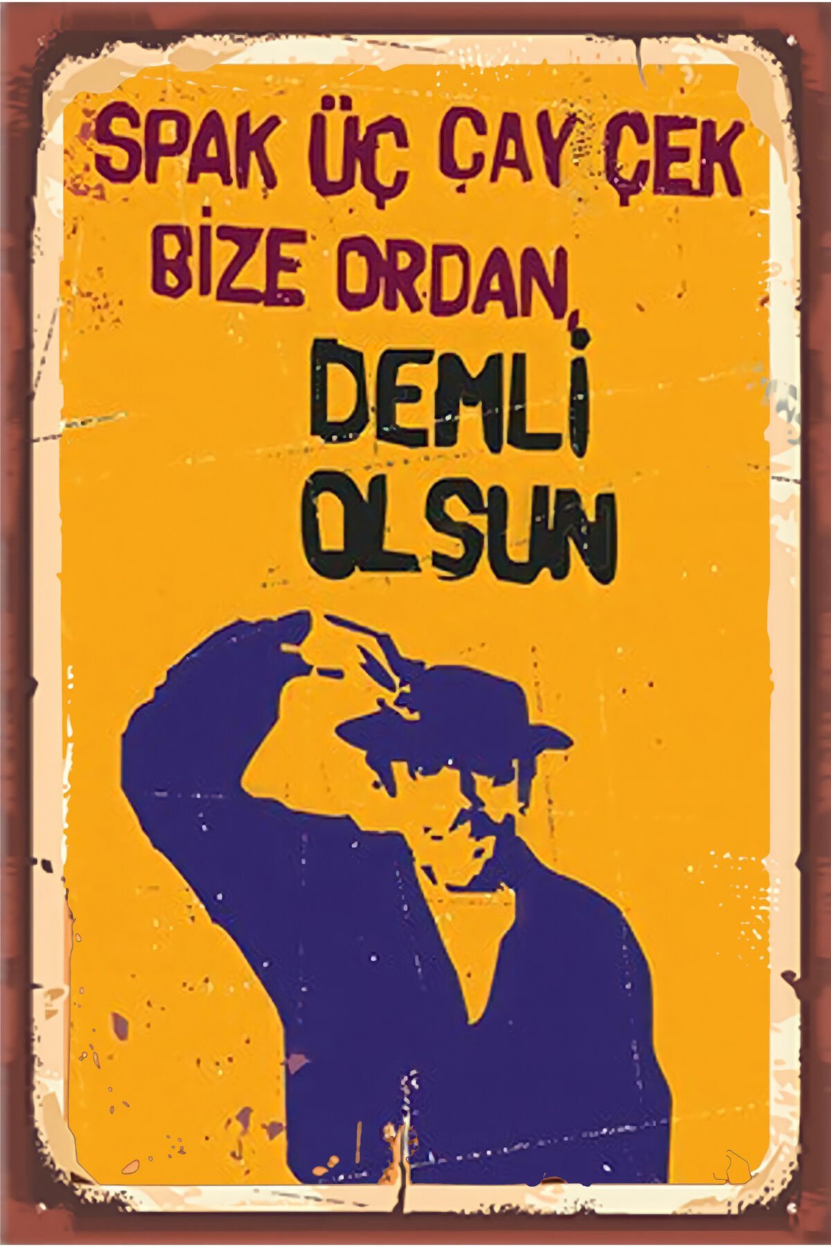 Yeşilçam Temalı Retro Ahşap Poster