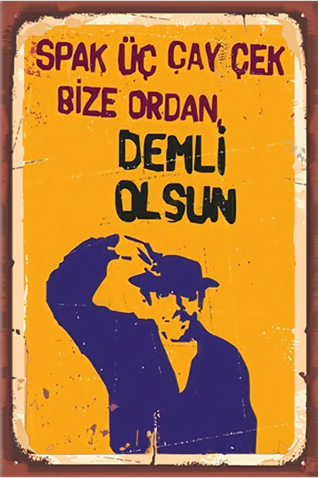 Yeşilçam Temalı Retro Ahşap Poster