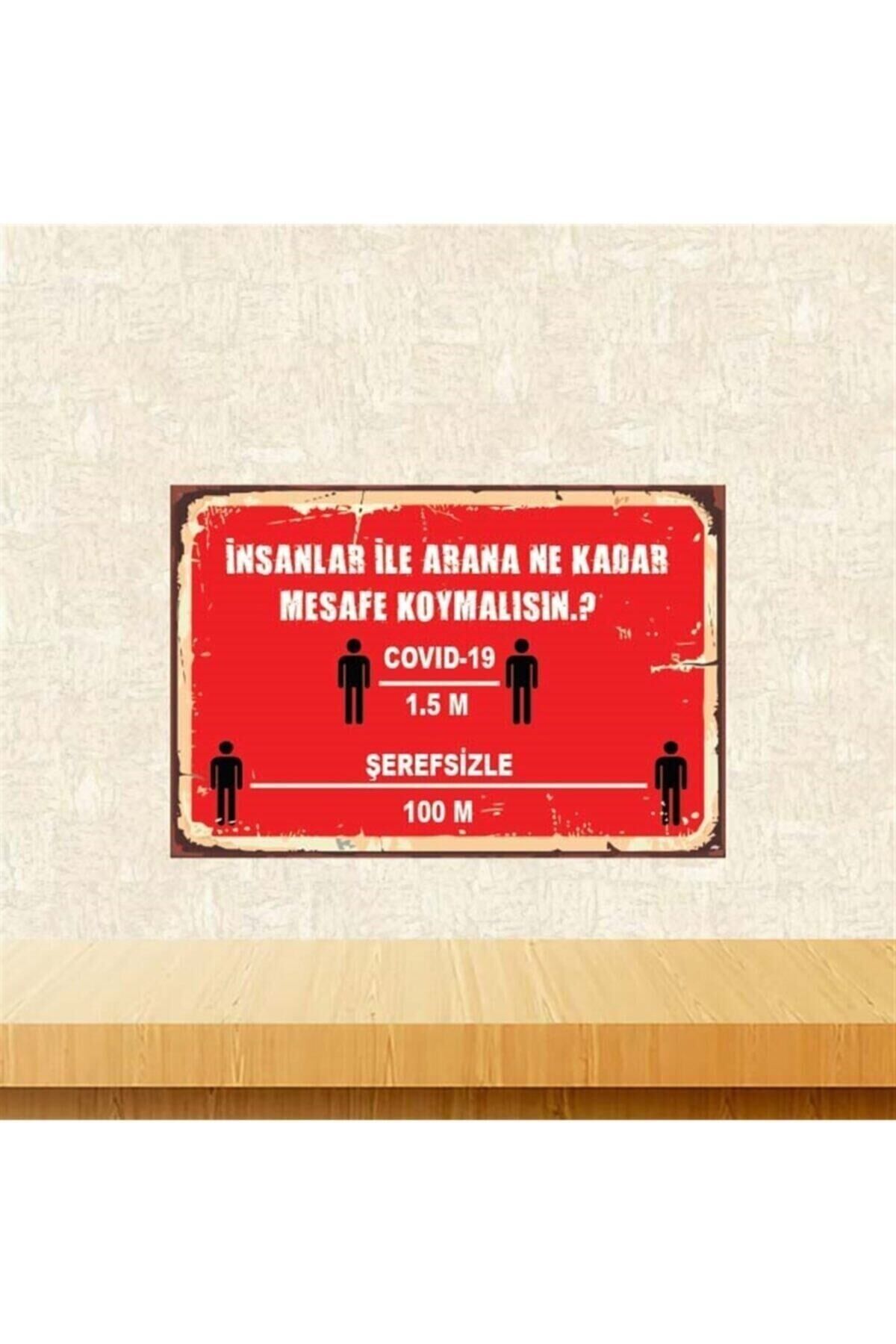 Ne Kadar Mesafe Koymalısın 20-30 Cm Retro Ahşap Poster Tkfx4125