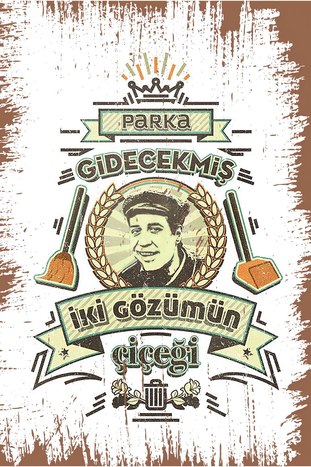 Yeşilçam Temalı Retro Ahşap Poster