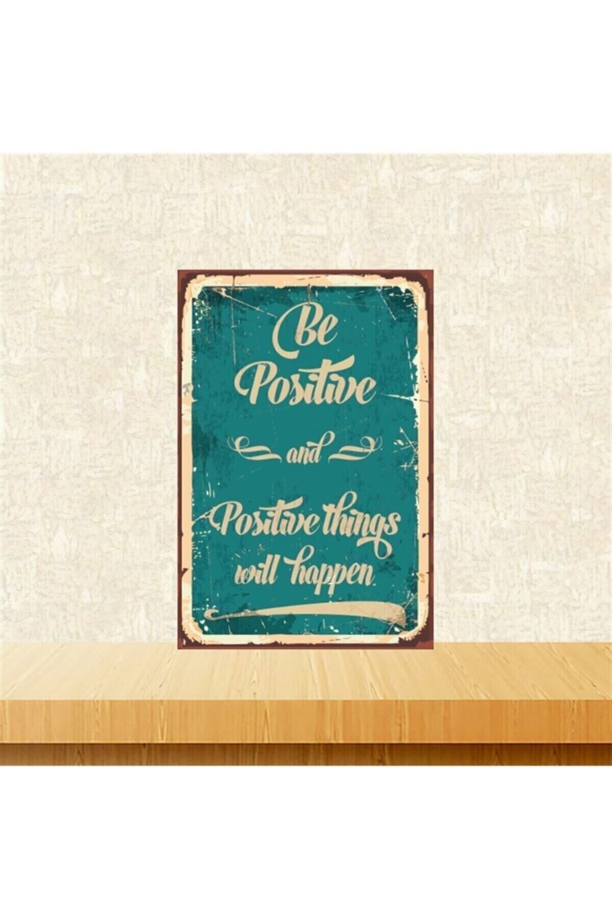 Be Positive 20-30 Cm Retro Ahşap Tablo Tkfx5334