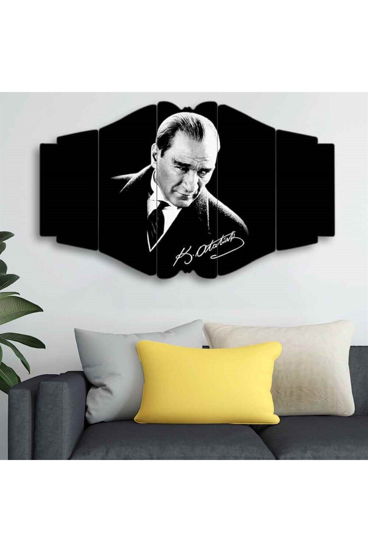 Saygı ve Özlemle - 5 Parçalı Atatürk Tablo