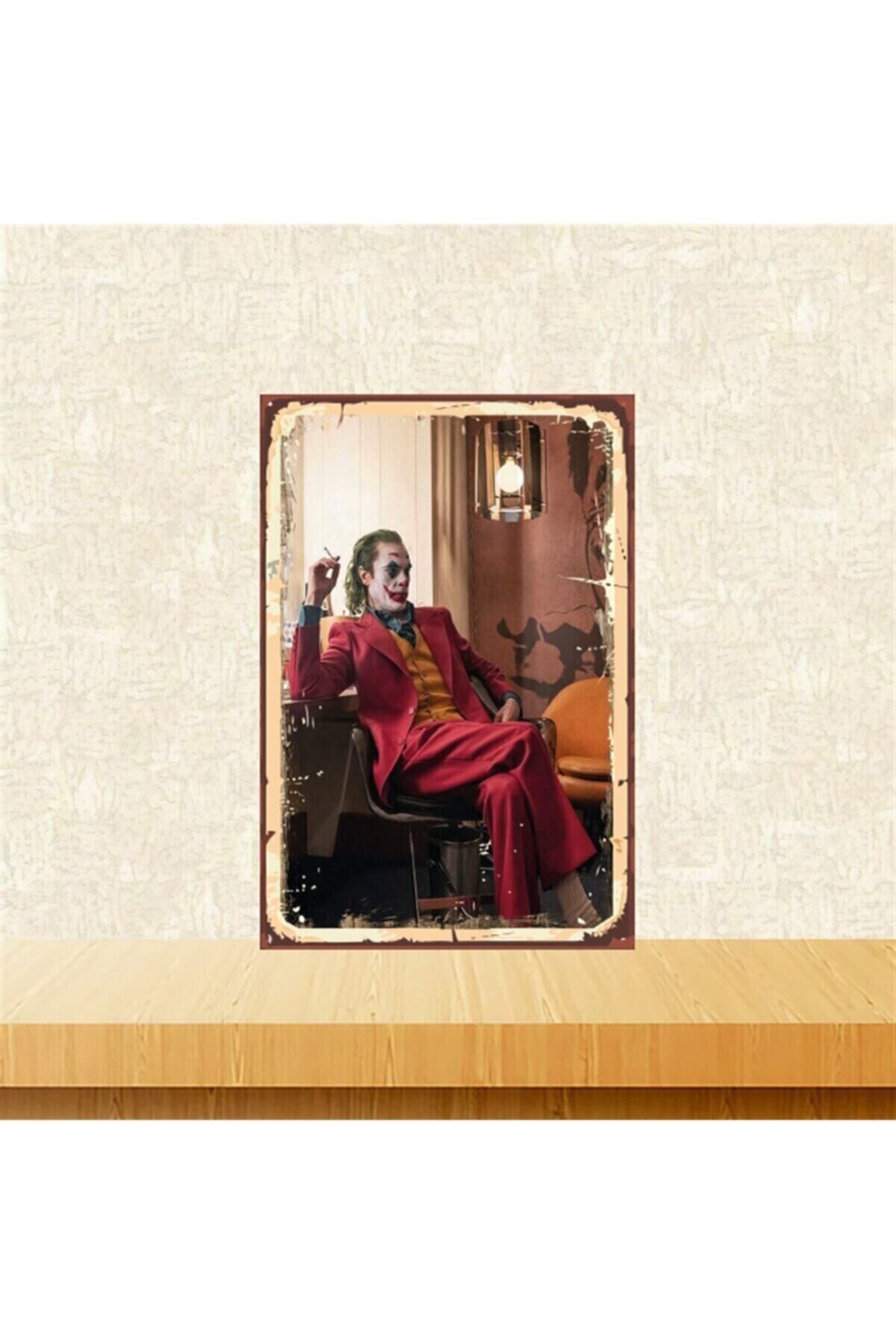 Joker Tasarımlı 20-30 Cm Retro Ahşap Tablo Tkfx4589