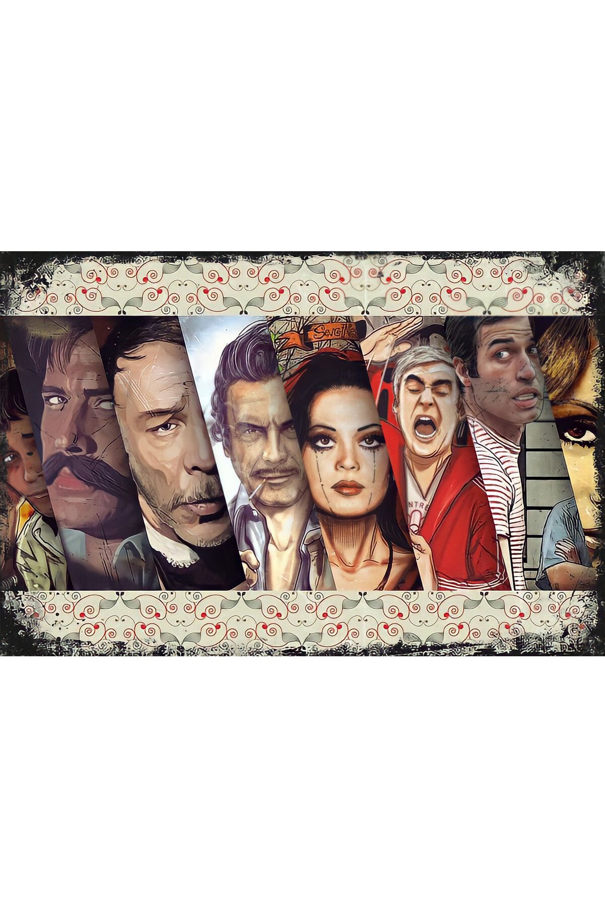 Yeşilçam Temalı Retro Ahşap Poster