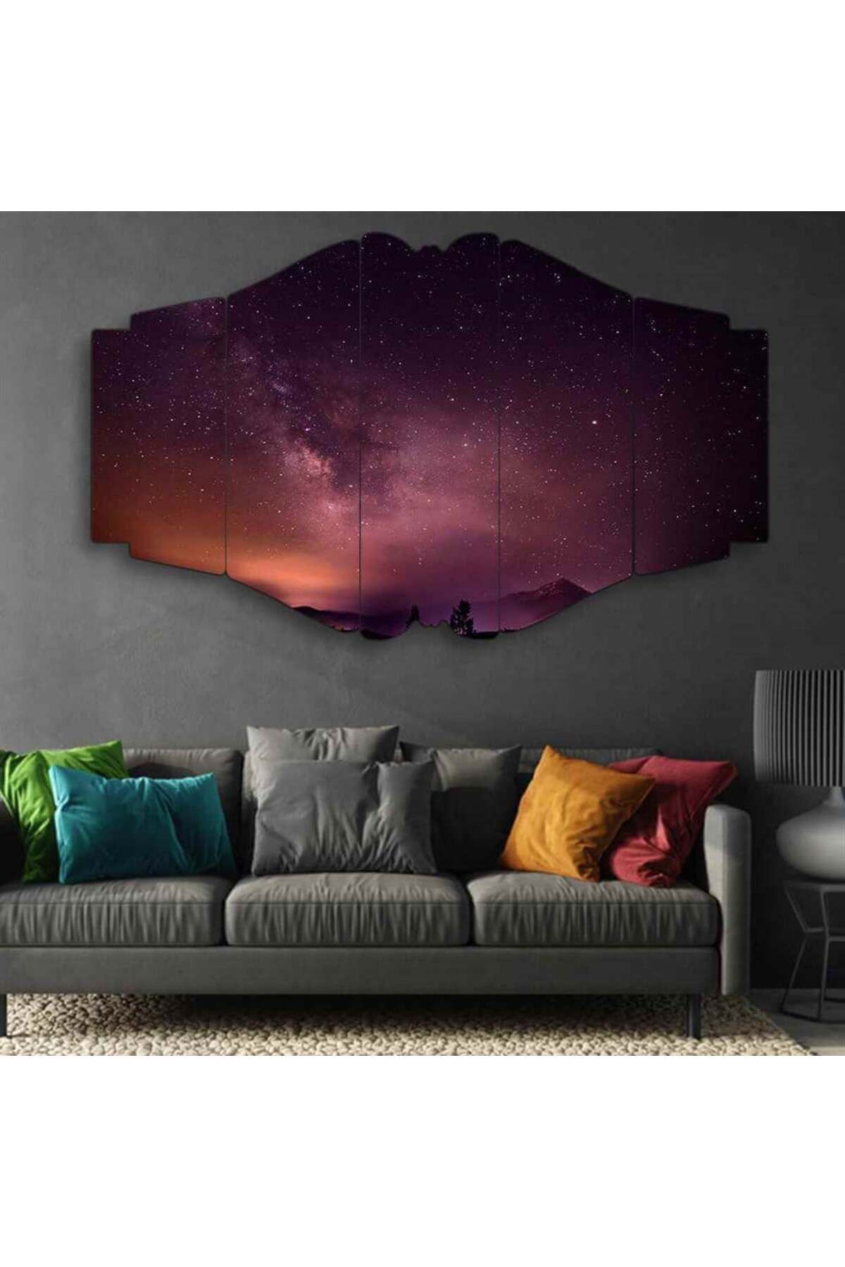 Samanyolu'nun Büyüleyici Gecesi 5 Parçalı Uzay Tablo