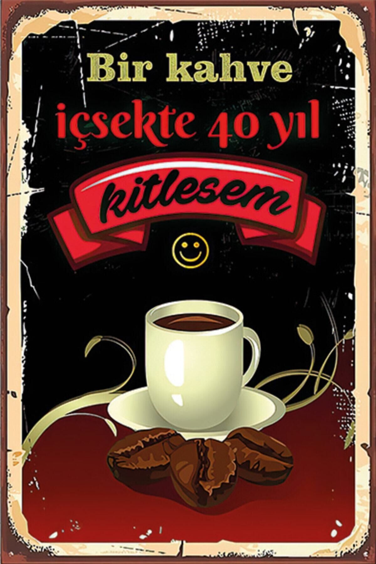 Kahve Retro Ahşap Poster