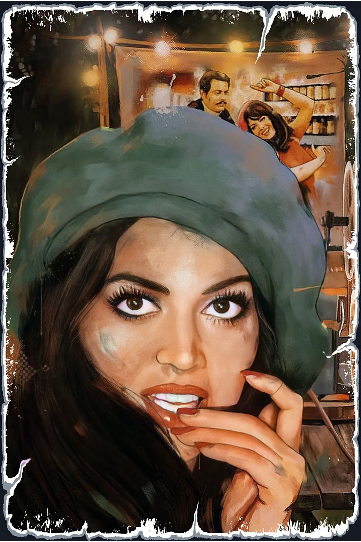 Yeşilçam Temalı Retro Ahşap Poster