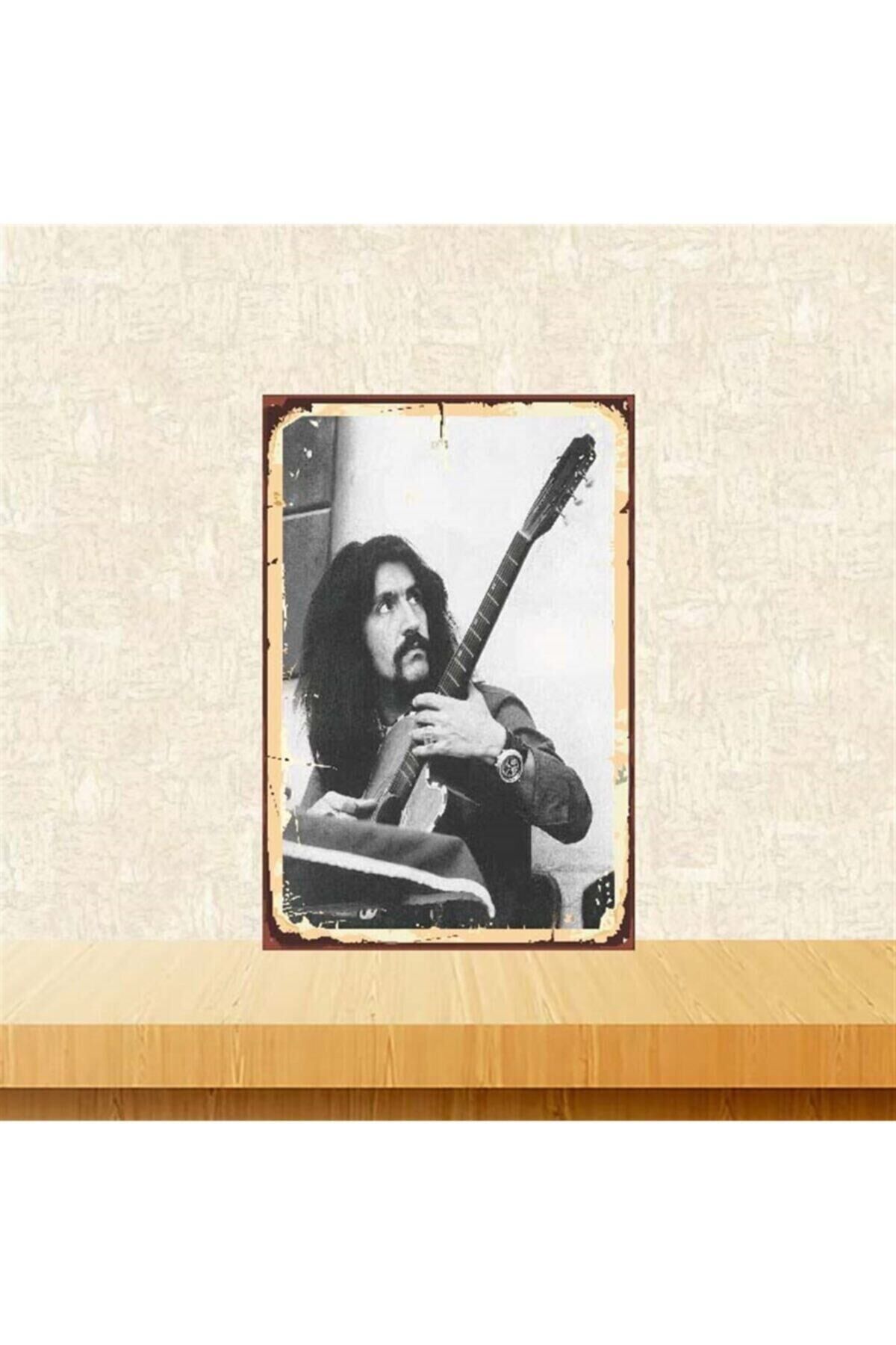 Barış Manço 20-30 Cm Retro Ahşap Poster Tkfx3780