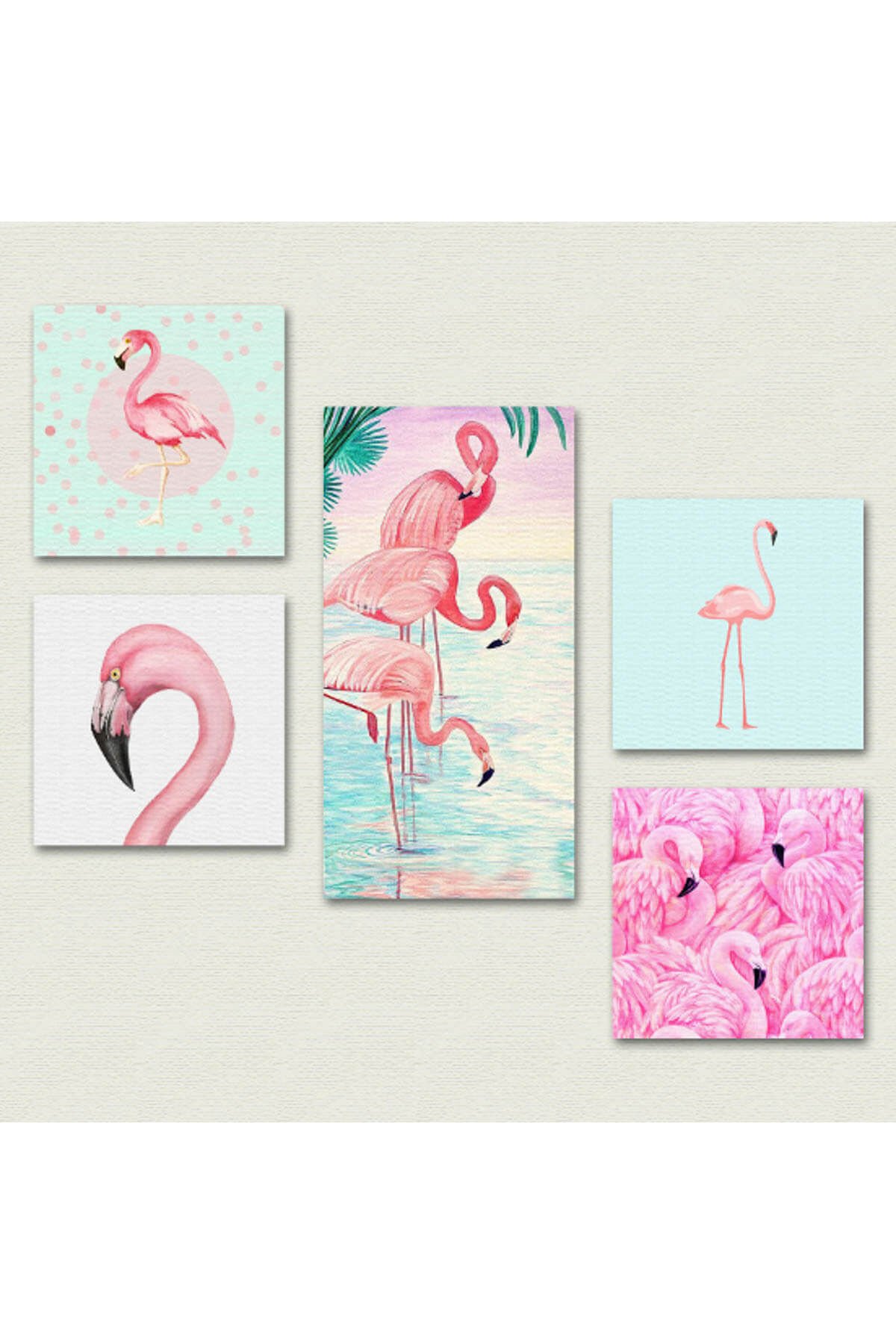 Collage Style 5 Parçalı MDF Tablo ATF193