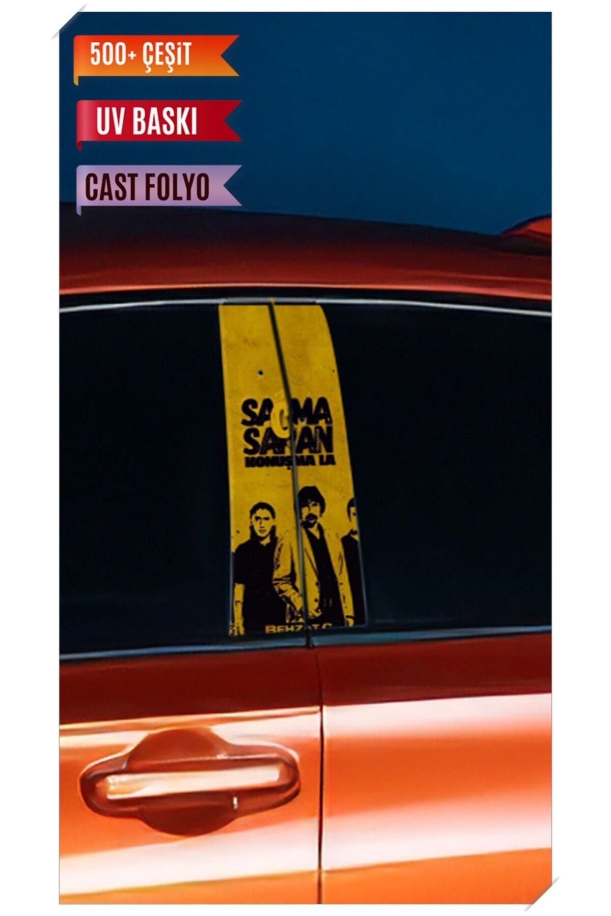 Araç Kapı Direk Kaplama Folyosu Behsat Ç Desenli (Sağ Sol Takım) (2 Adet) - 22x50 Cm