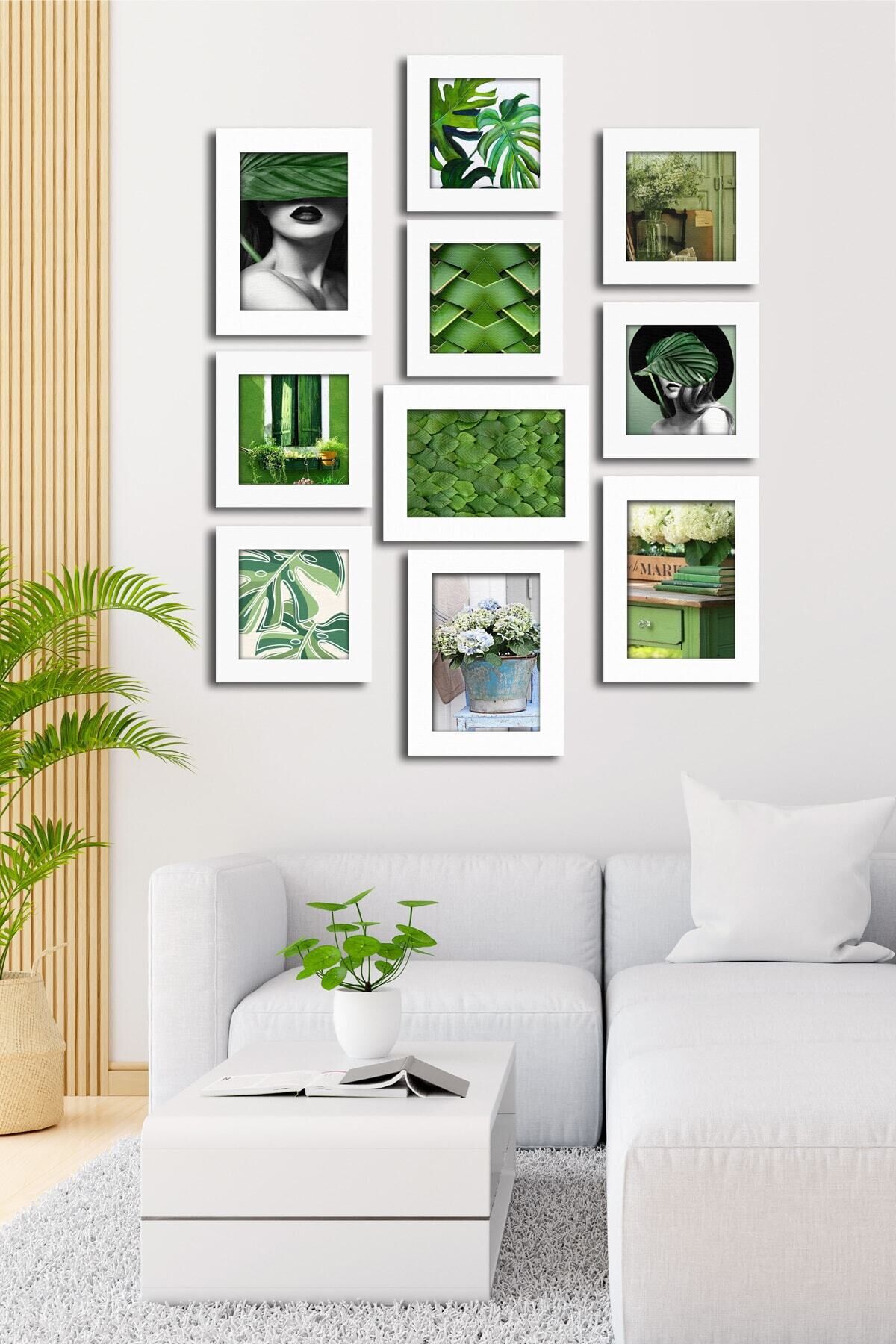 10 Parçalı Çerçeve Görünümlü Mdf Tablo Seti Flm117