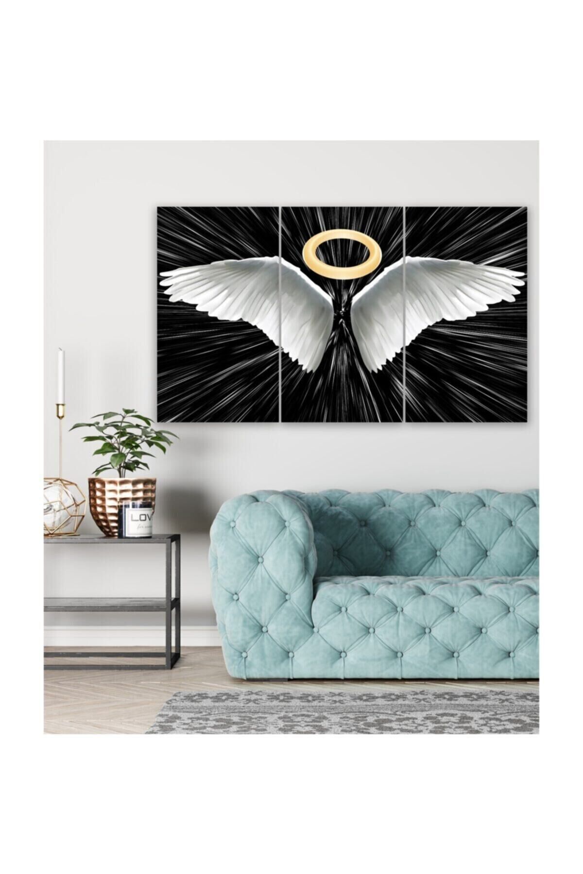 Hediyelik,dekoratif- Melek Kanatları 3 Parça Mdf Tablo 2