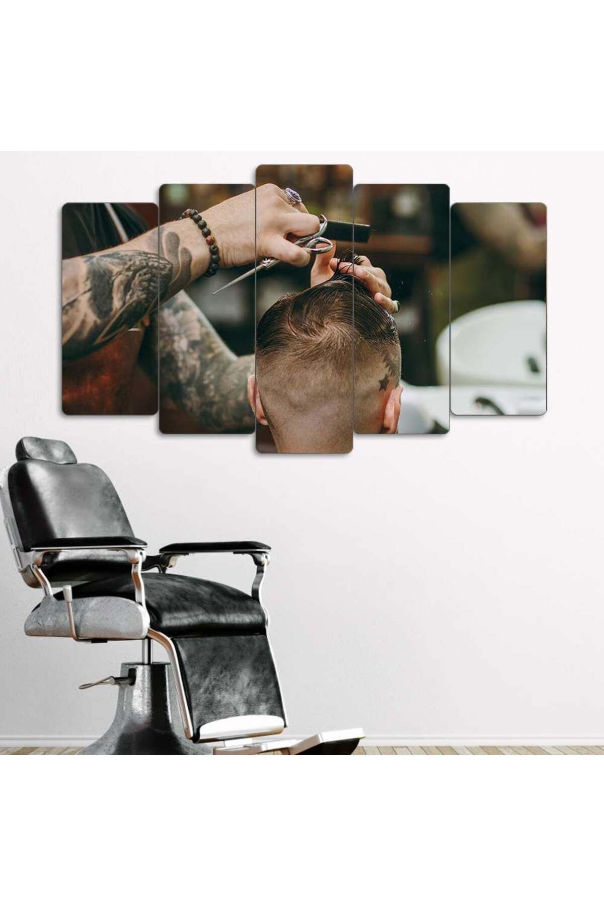 Saç Kesiminin İncelikleri - 5 Parçalı Berber Tablo