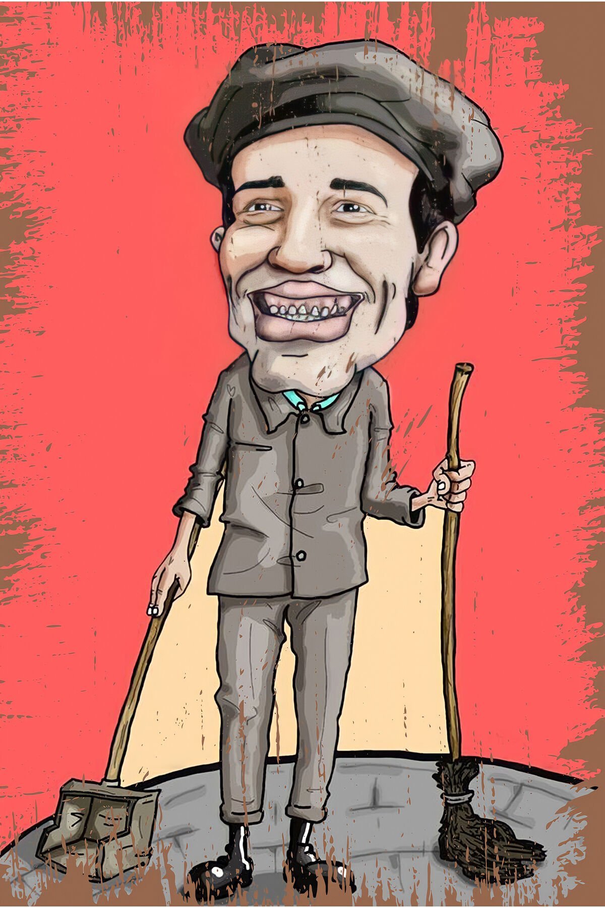 Yeşilçam Temalı Retro Ahşap Poster