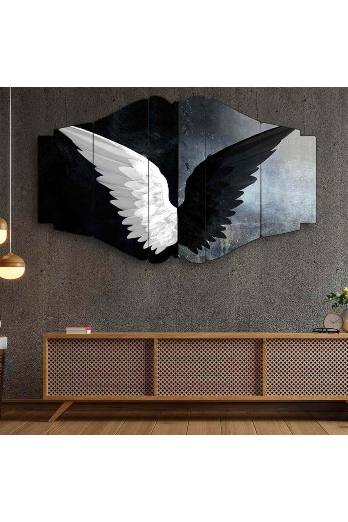 Işık ve Gölgenin Kanatları - 5 Parçalı Tablo