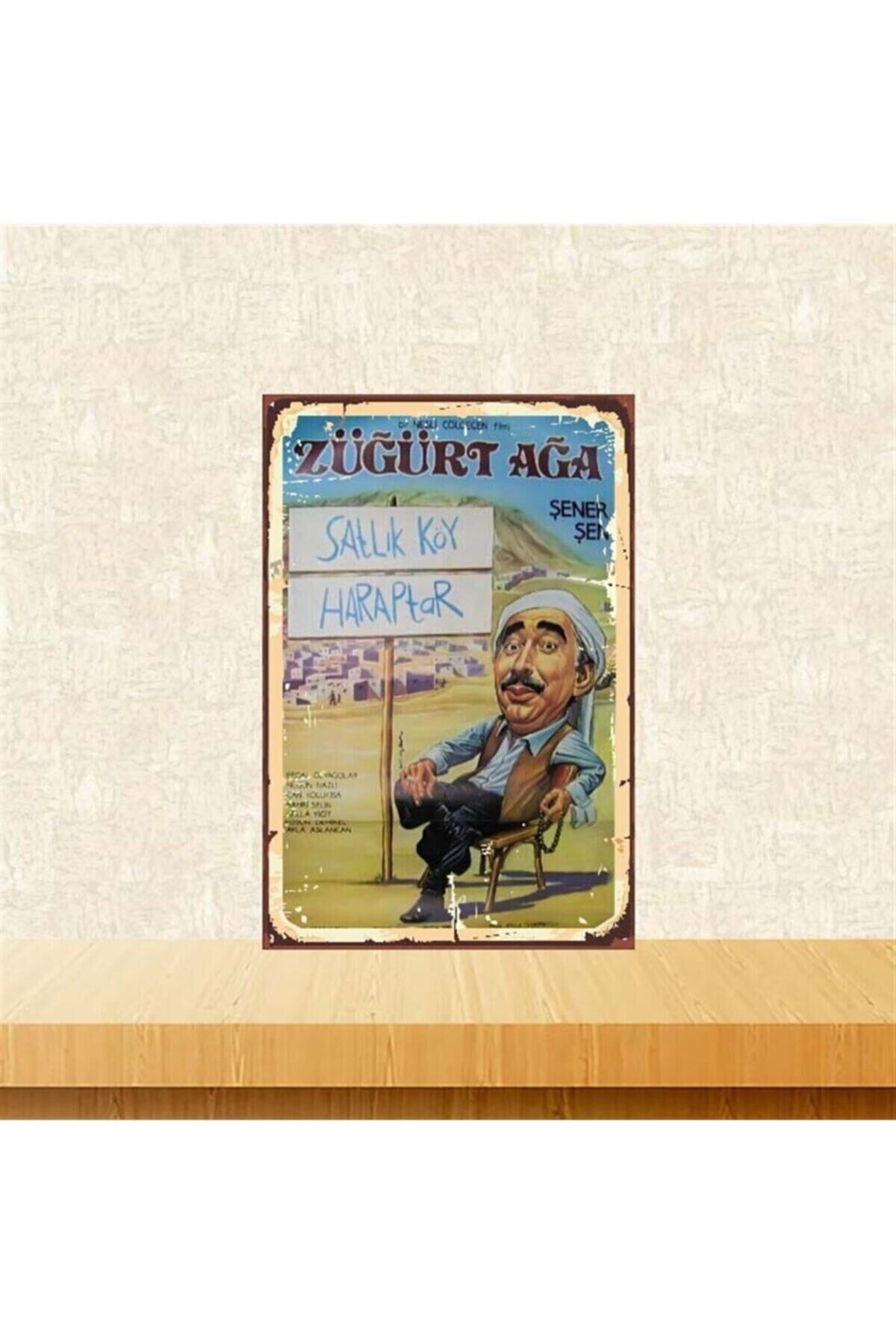 Züğürt Ağa Şener Şen 20-30 Cm Retro Ahşap Poster