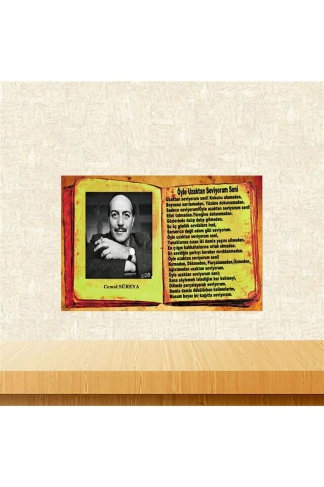 Cemal Süreya Retro Ahşap Poster 20-30 Cm Tkfx4085