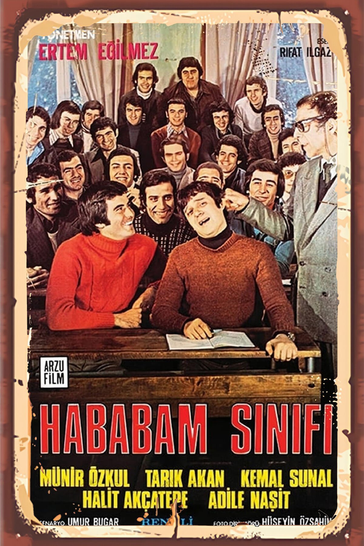 Yeşilçam Temalı Retro Ahşap Poster