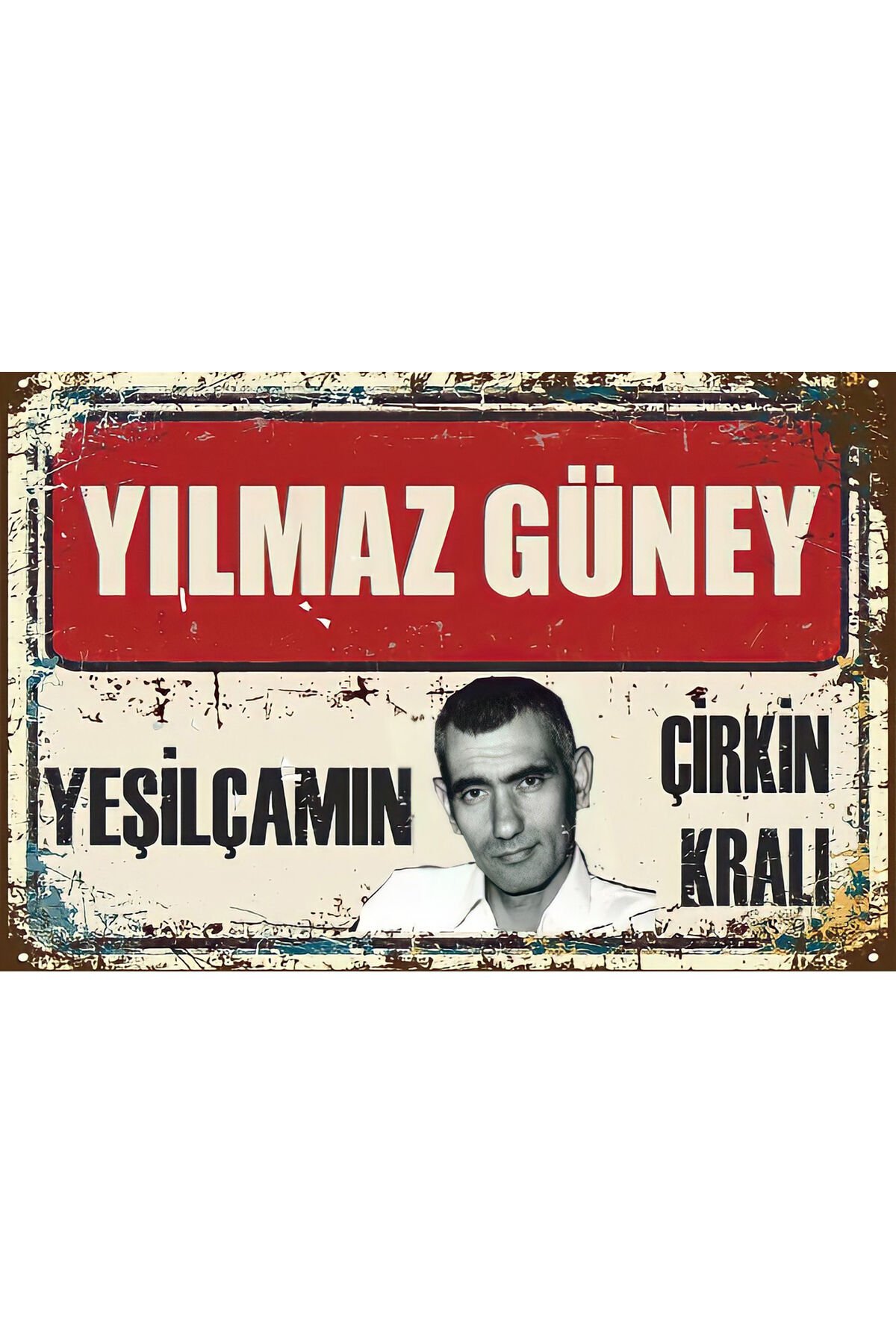 Yılmaz Güney Temalı Retro Ahşap Poster