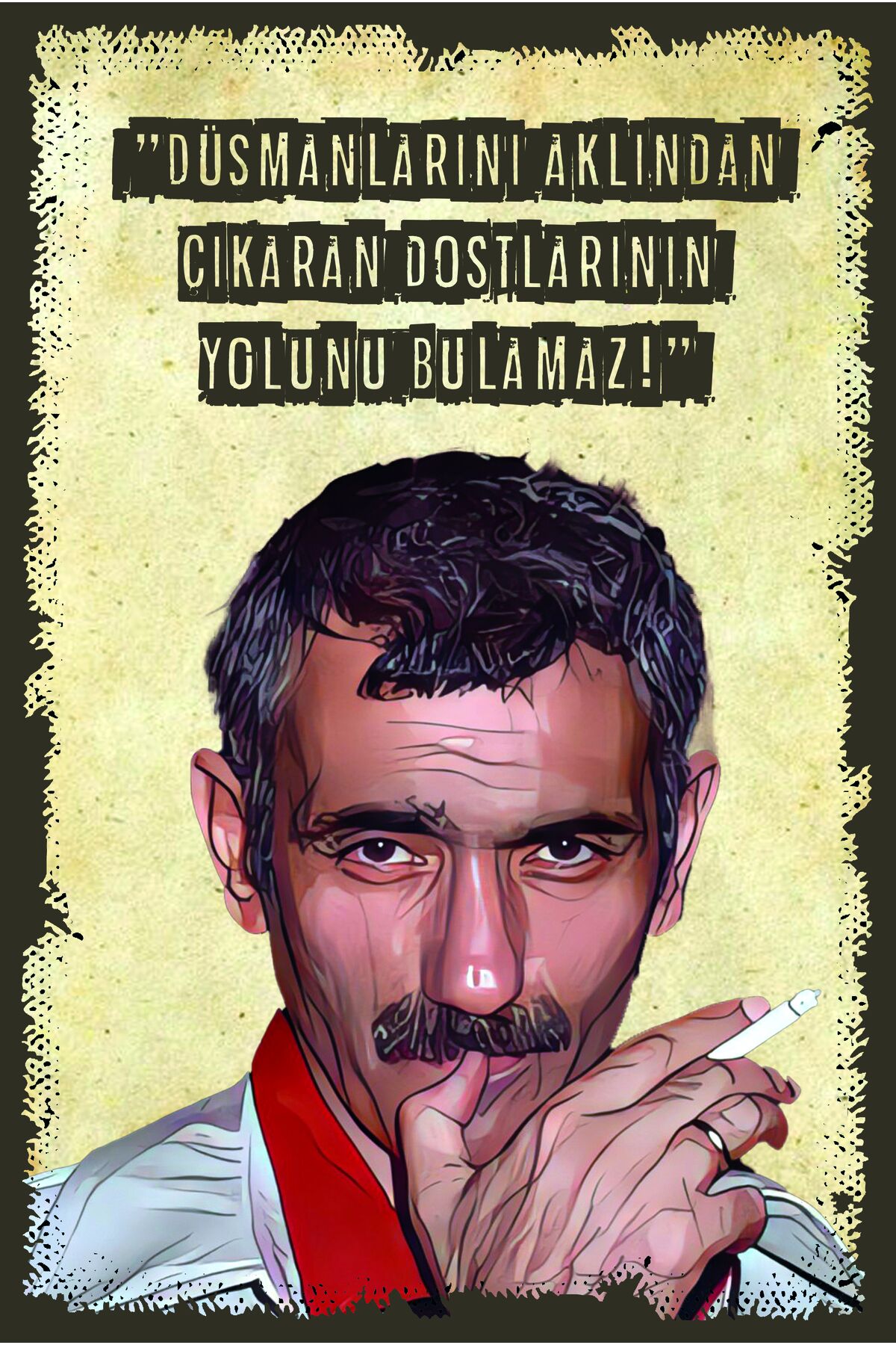 Yılmaz Güney Temalı Retro Ahşap Poster