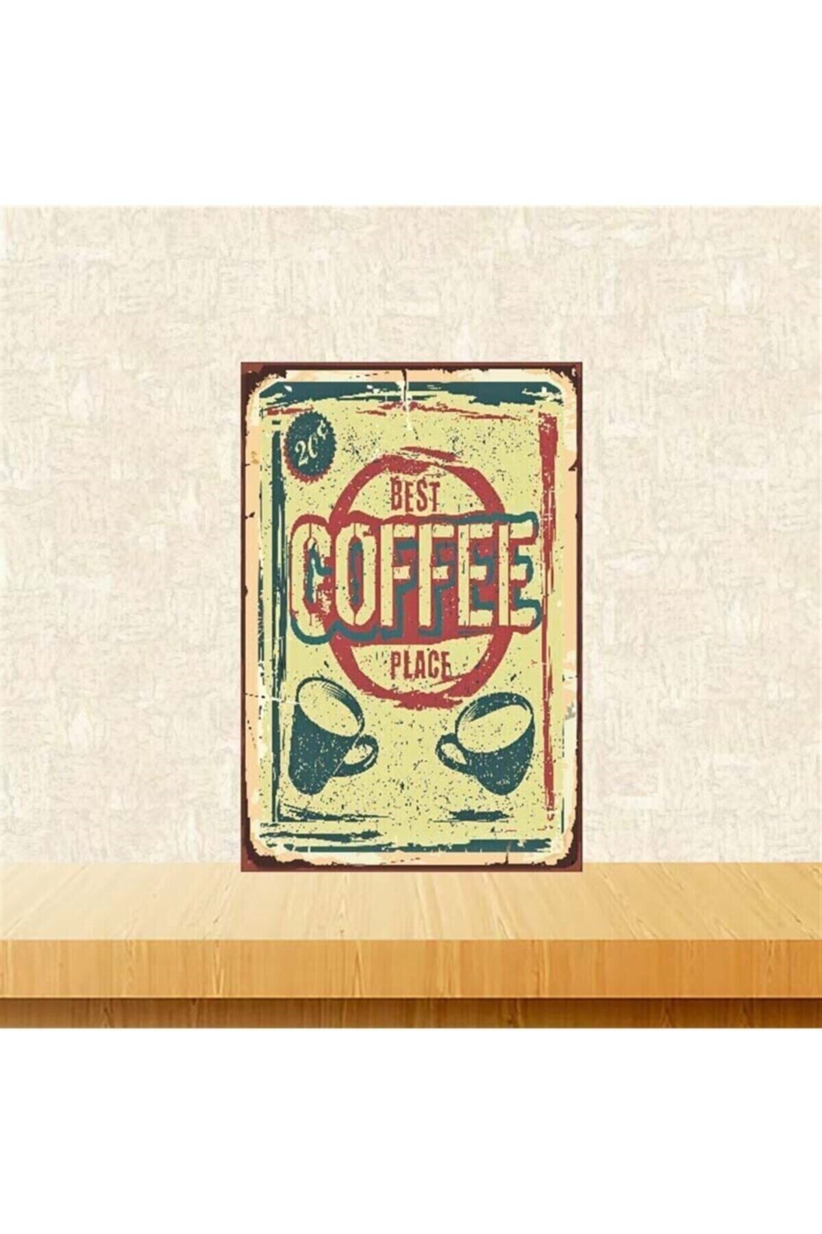 Coffee Retro Ahşap Poster 20-30 Cm Tkfx3970