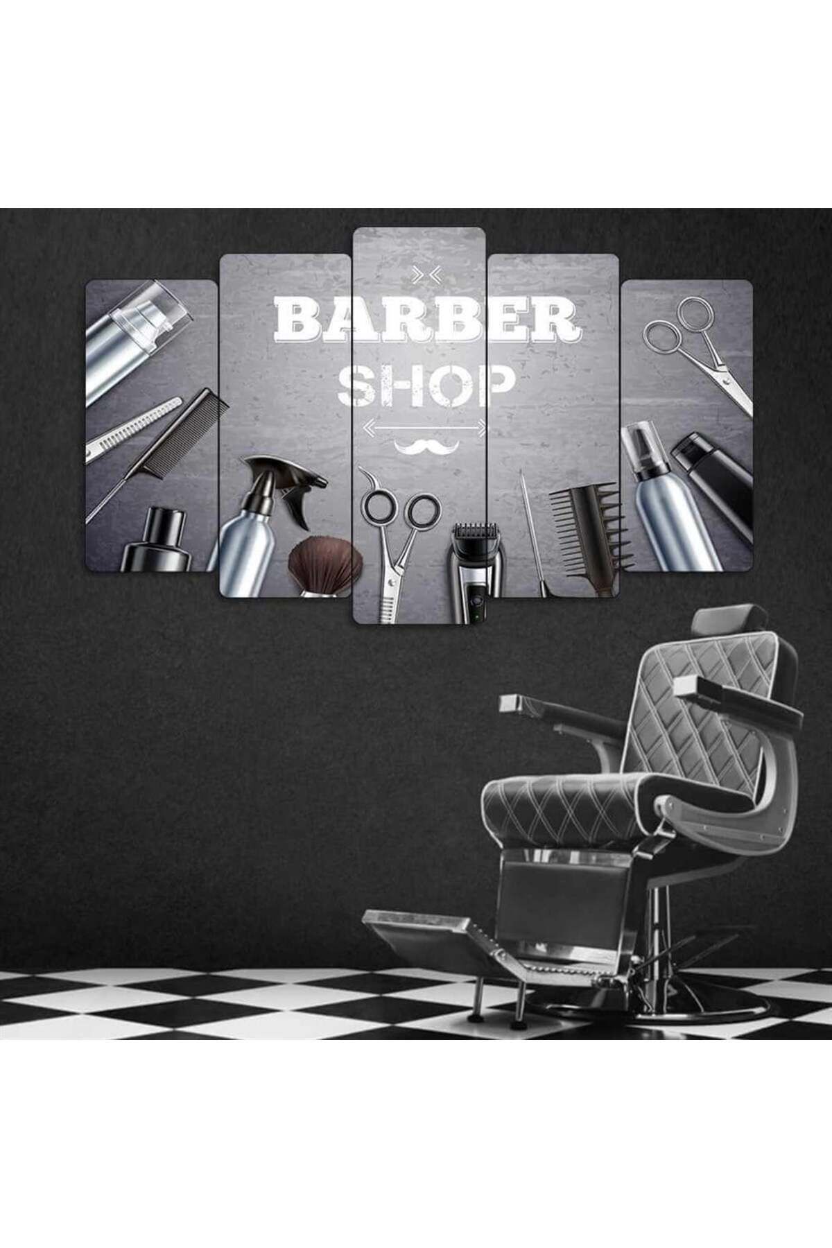 İşin Ustası - 5 Parçalı Berber Tablo