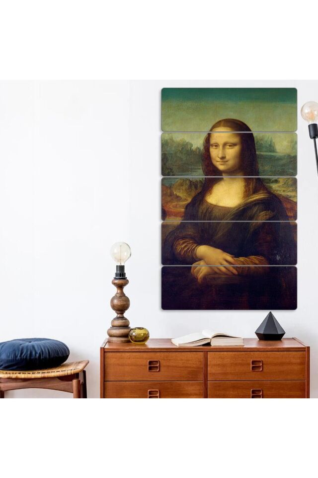 Mona Lisa, Leonardo da Vinci - 5 Parçalı Tablo