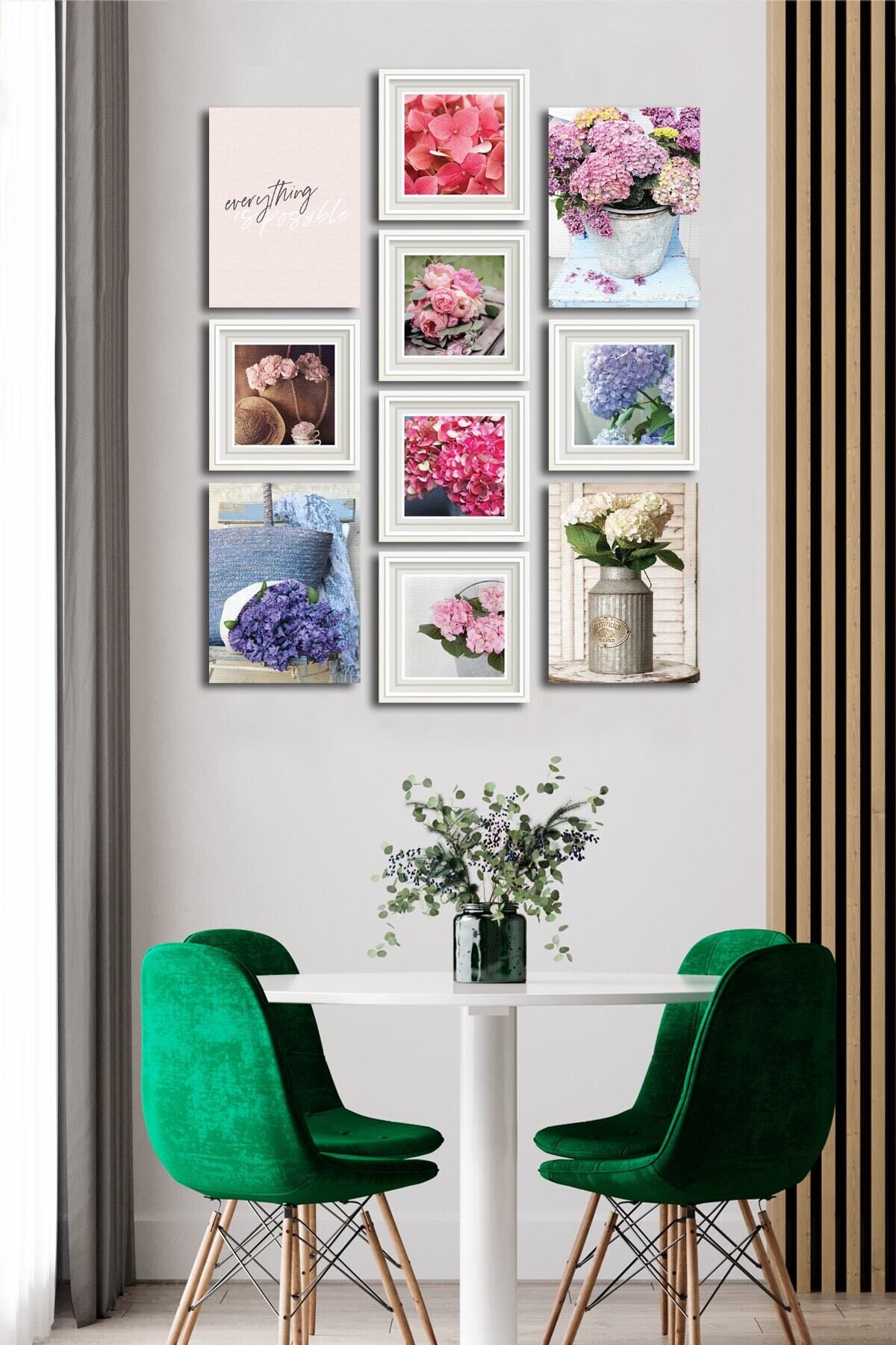 10 Parçalı Çerçeve Görünümlü Mdf Tablo Seti Flm153