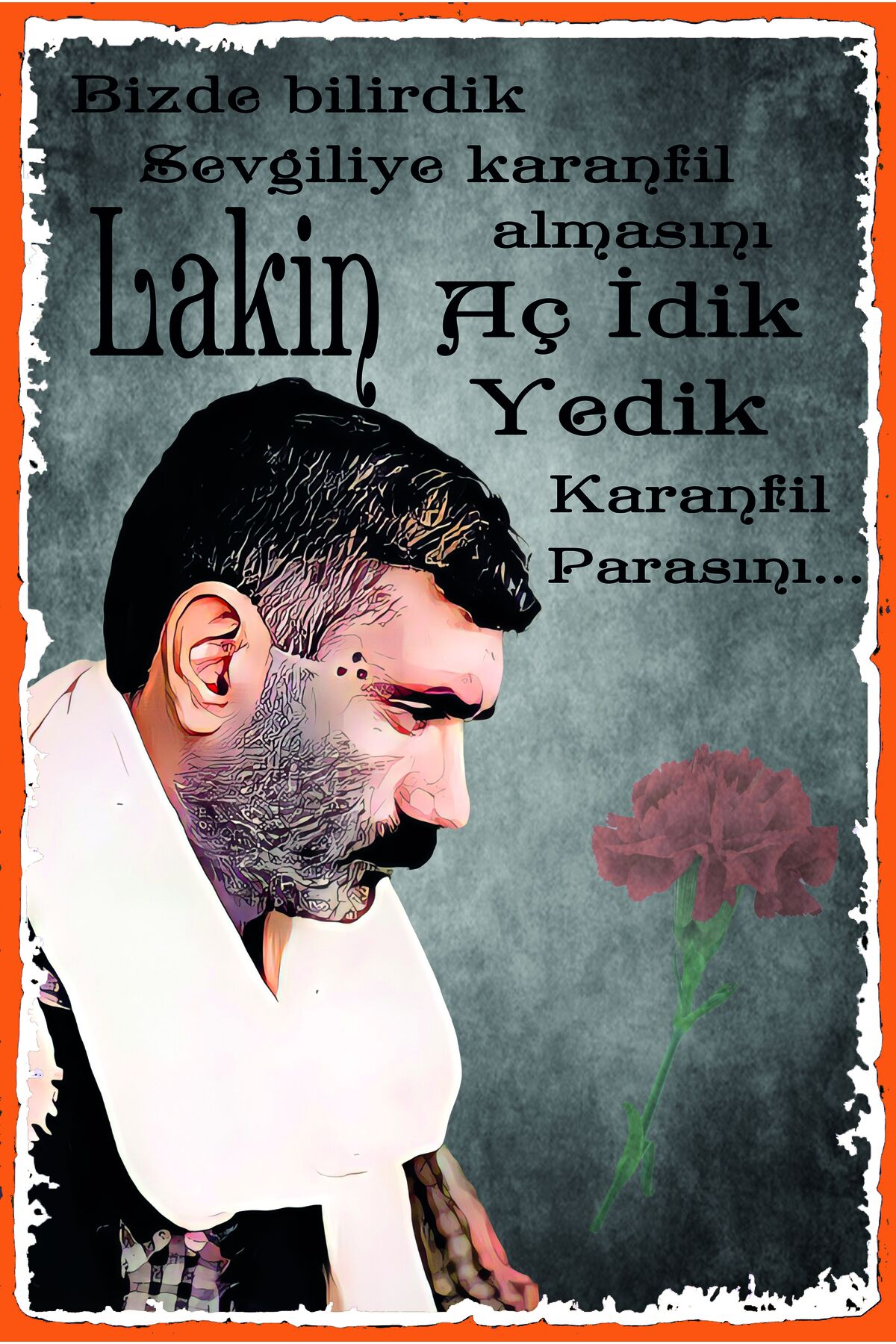 Yılmaz Güney Temalı Retro Ahşap Poster