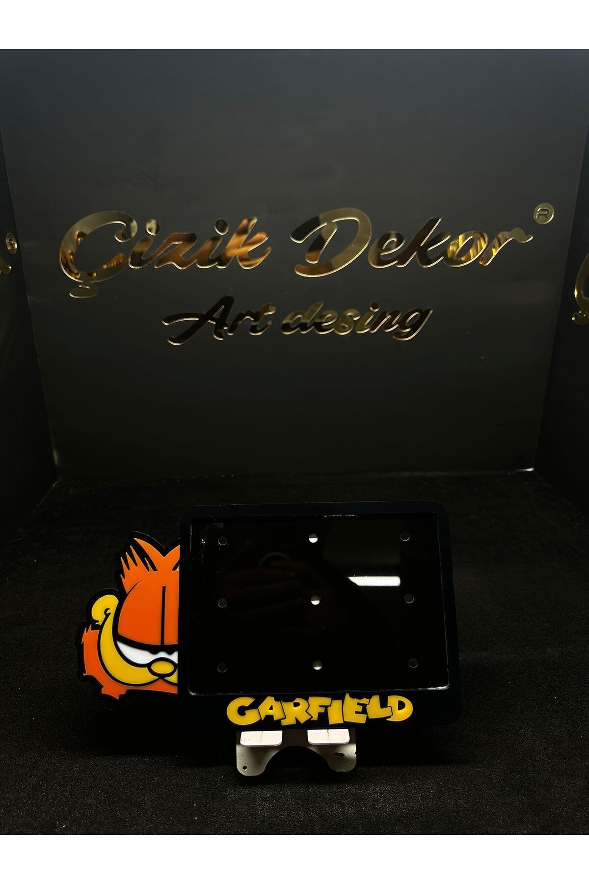 MOTOR PLAKALIK GARFİELD 12X18 LAZER KESİM PLEKSİ