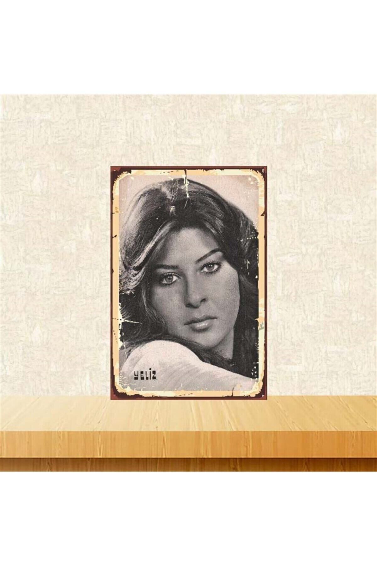 Yeliz 20-30 Cm Retro Ahşap Poster Tkfx3715