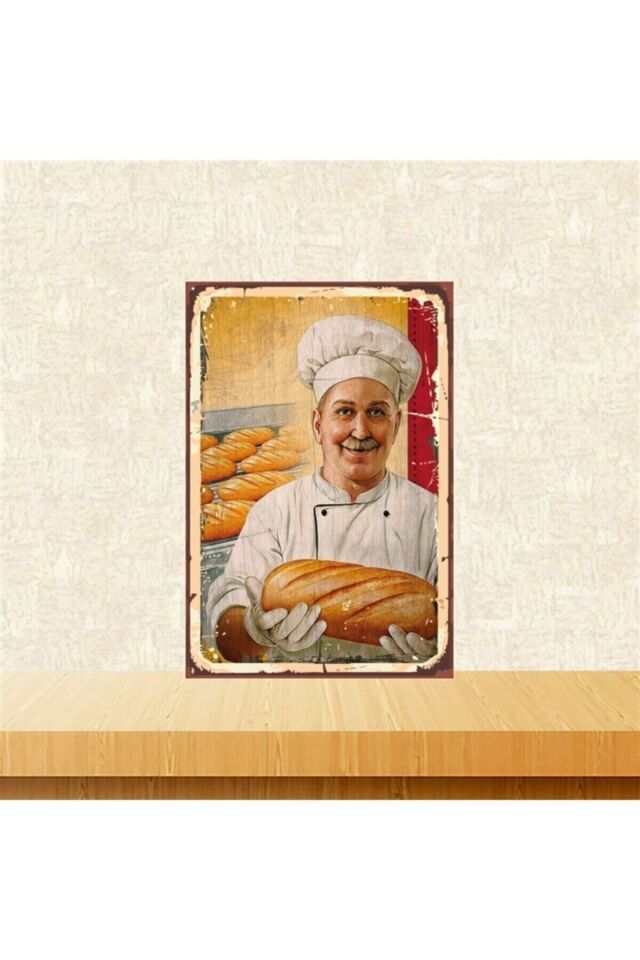 Fırıncı Tasarımlı 20-30 Cm Retro Ahşap Tablo Tkfx4642
