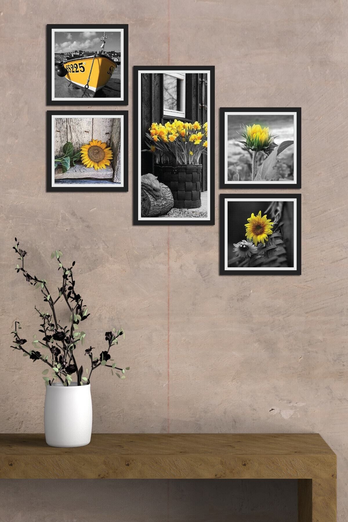 Collage Style 5 Parçalı Mdf Tablo Atf296