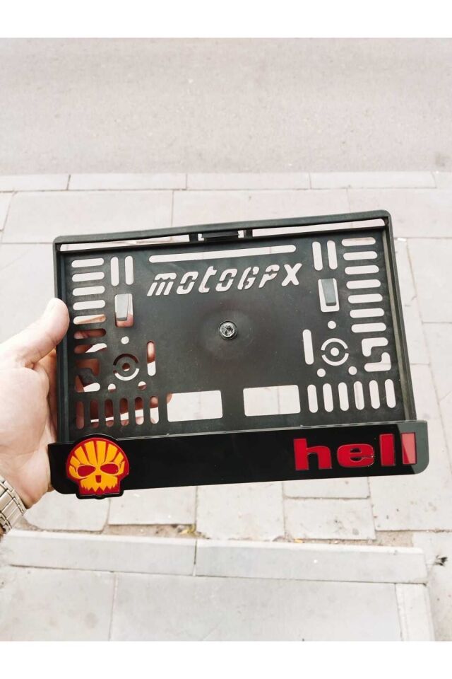 Motorsiklet Plakalık Lazer Kesim Pleksi | Isimli Plakalık| Kişiye Özel Plakalık| Hell