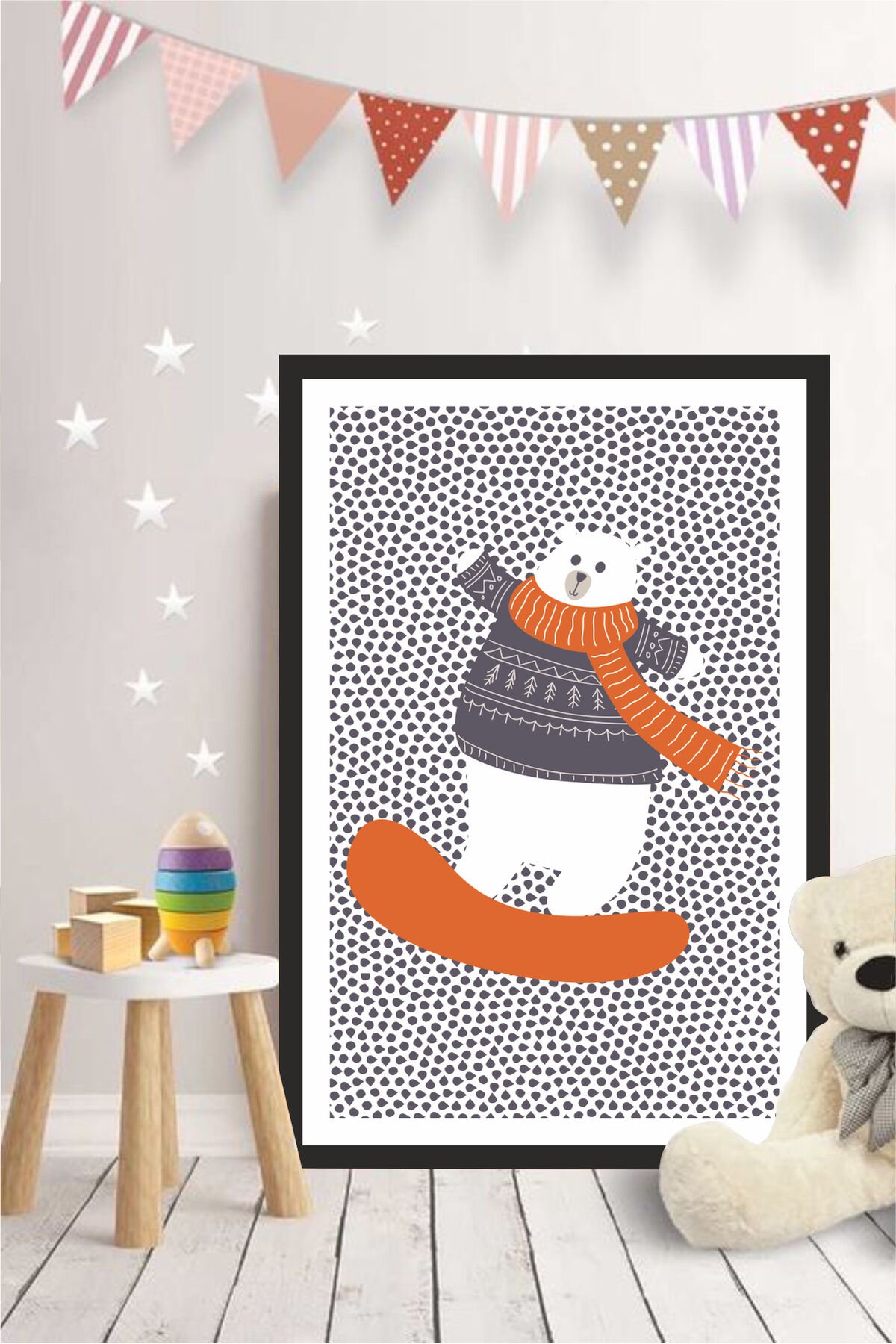 Çocuk Odası Tasarımlı Çerçeve Görünümlü Mdf Tablo