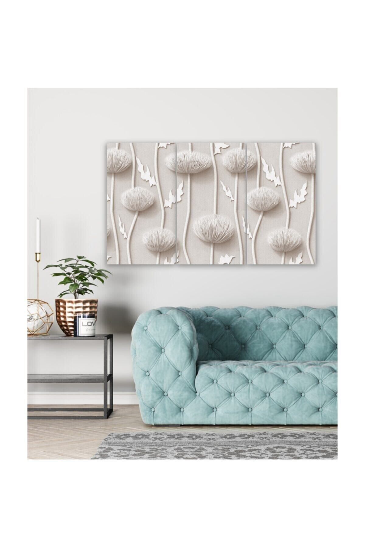 Hediyelik,dekoratif- Iplik Desenler 3 Parça Mdf Tablo